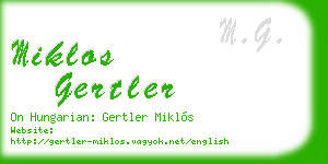 miklos gertler business card