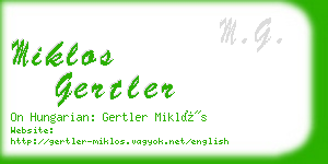 miklos gertler business card